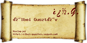 Ölbei Gusztáv névjegykártya